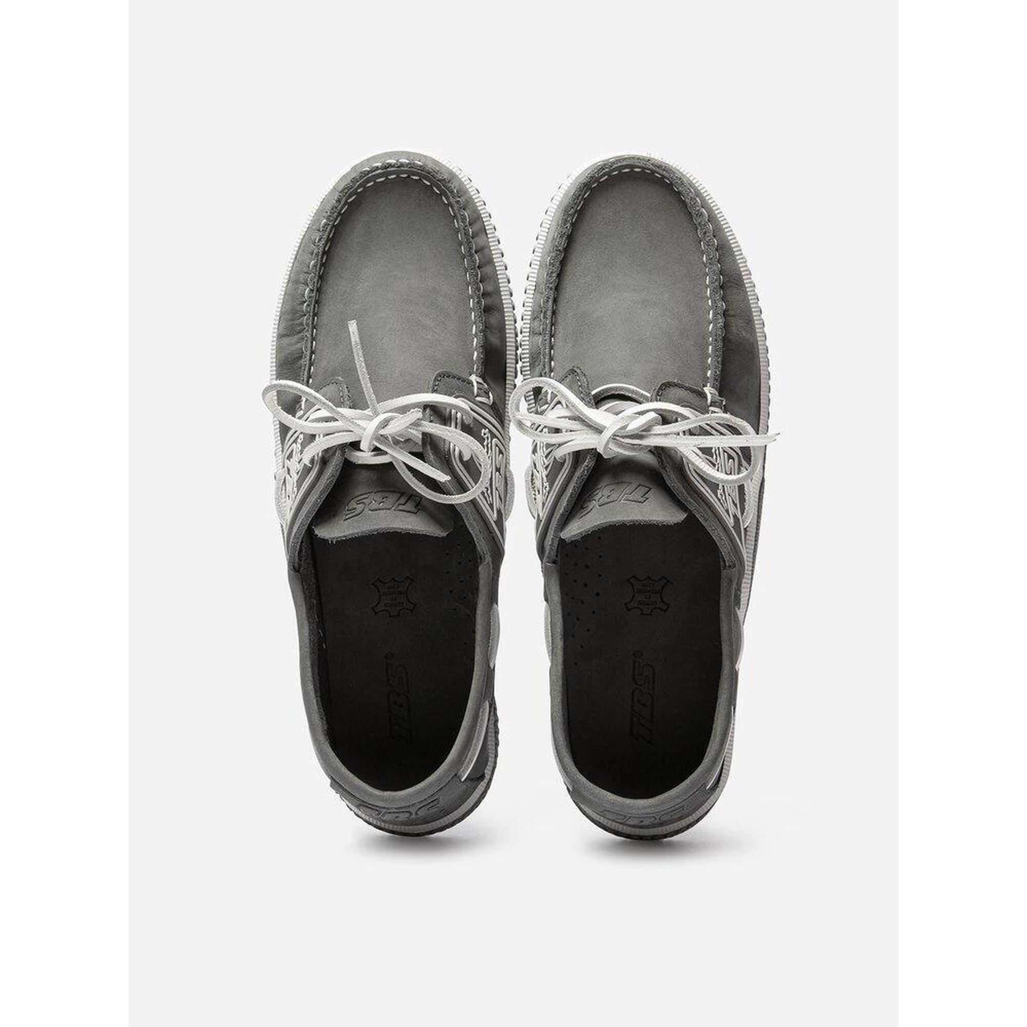 Chaussures bateau Homme - GLOBEK Bitume / Galet