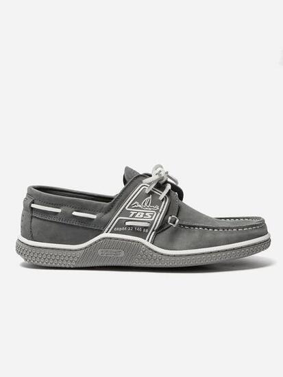Chaussures bateau homme GLOBEK Bitume / Galet