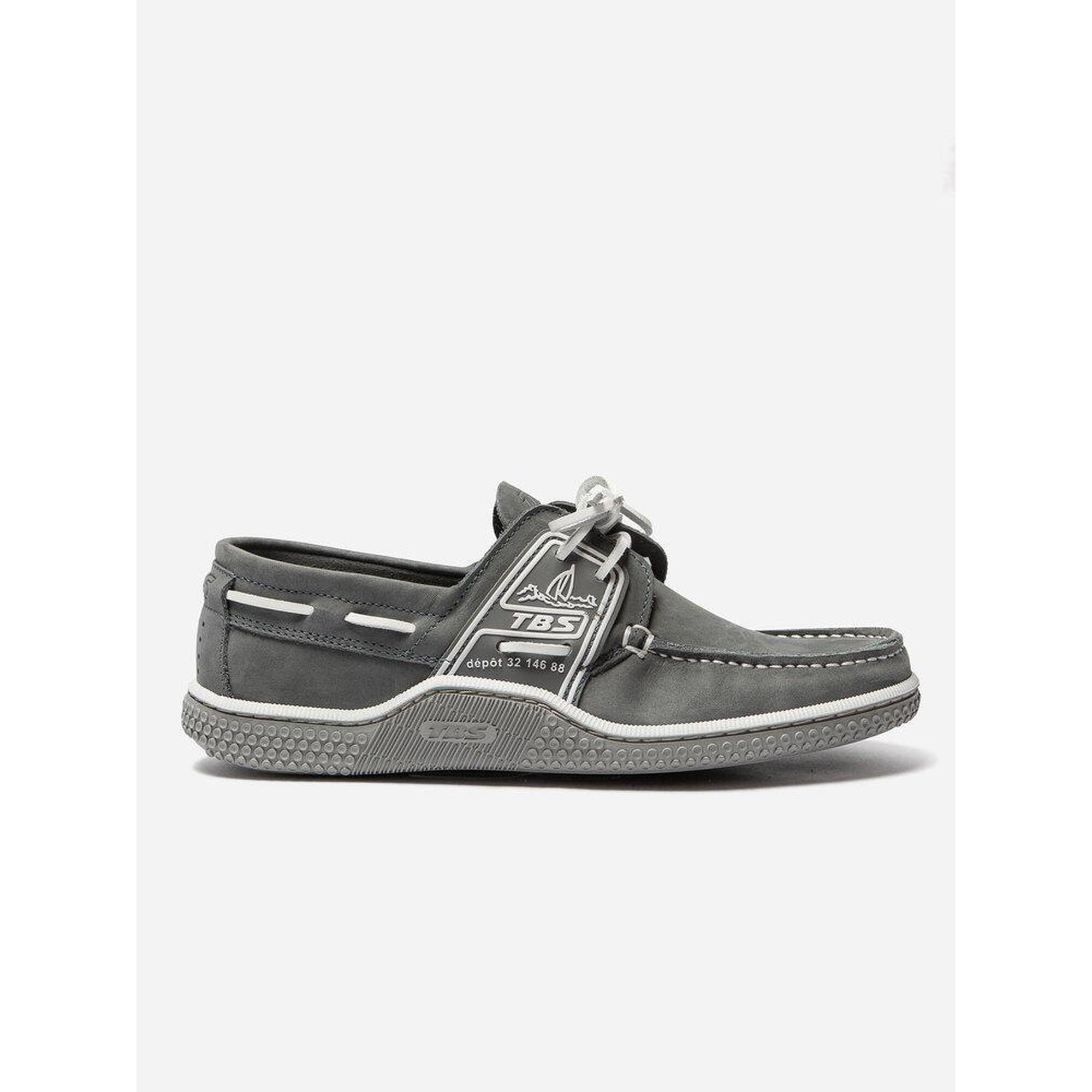 Chaussures bateau Homme - GLOBEK Bitume / Galet