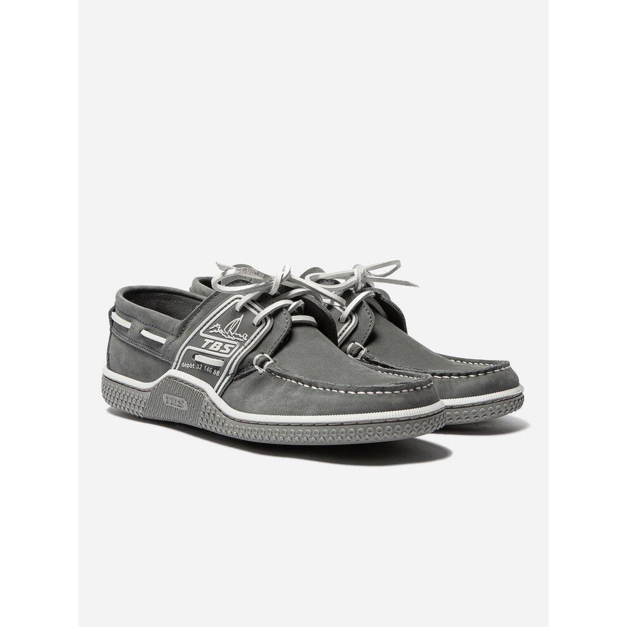 Chaussures bateau Homme - GLOBEK Bitume / Galet