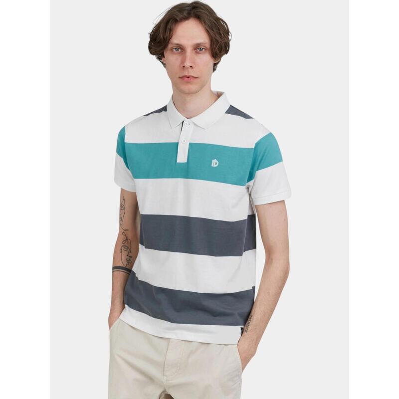 Tricou cu guler Incognito Stripe Poloshirt - verde barbati