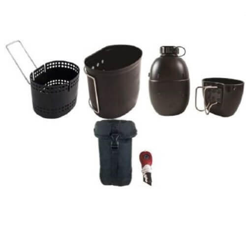 BUSHCRAFT Kooksysteem "Dragon" Crusader MKII -6 delig - Zwart
