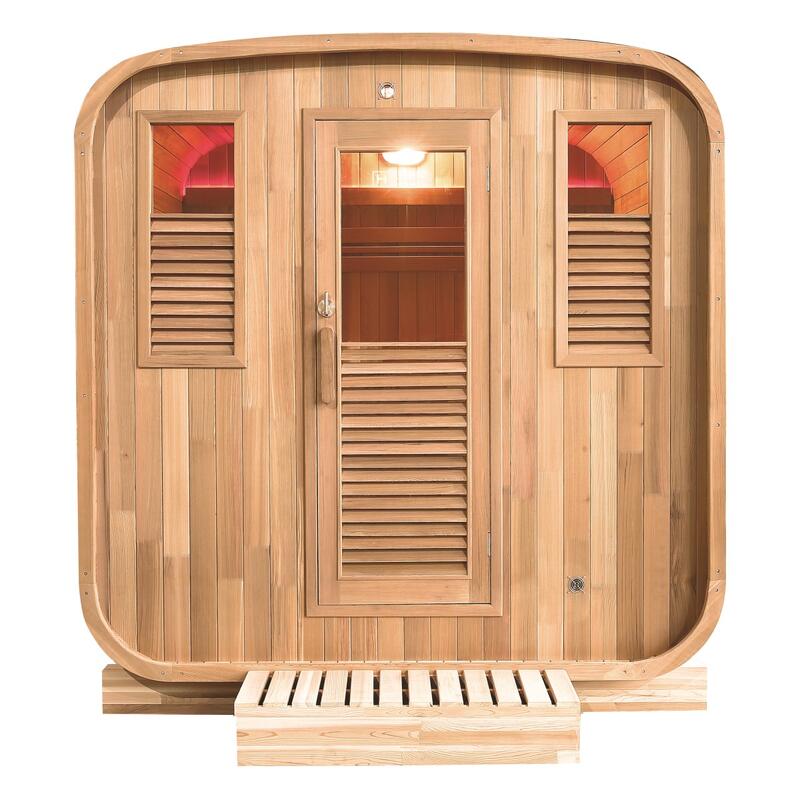 Buitensauna Gaïa Nova Holl’s van sparrenhout 6 personen met LED-kleurtherapie