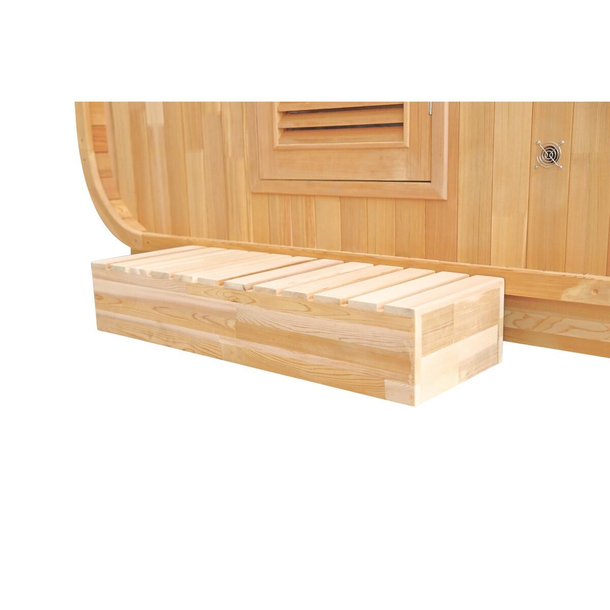 Sauna exterior Gaïa Nova France Sauna de abeto 6 plazas con cromoterapia LED 6/7