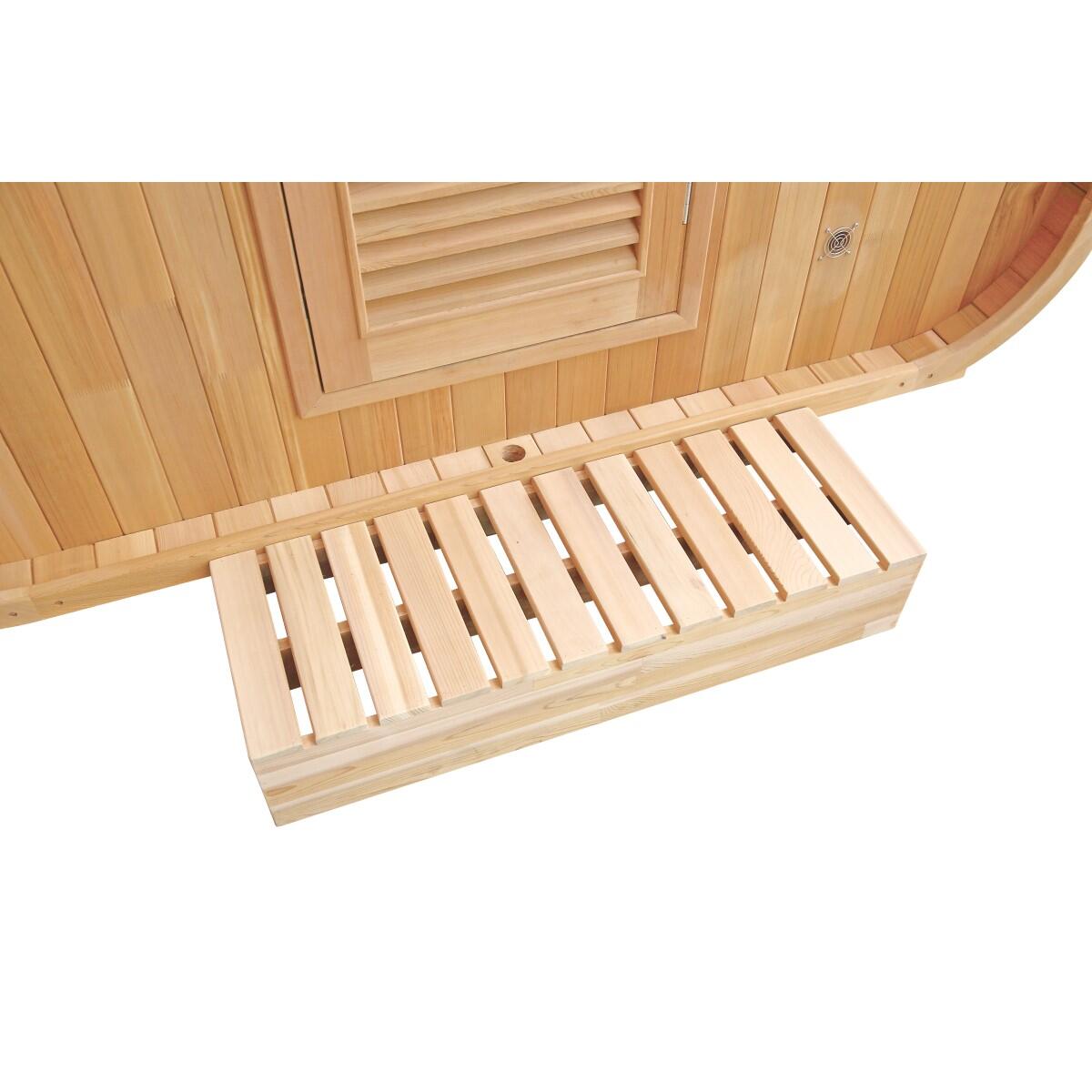 Sauna exterior Gaïa Nova France Sauna de abeto 6 plazas con cromoterapia LED 5/7