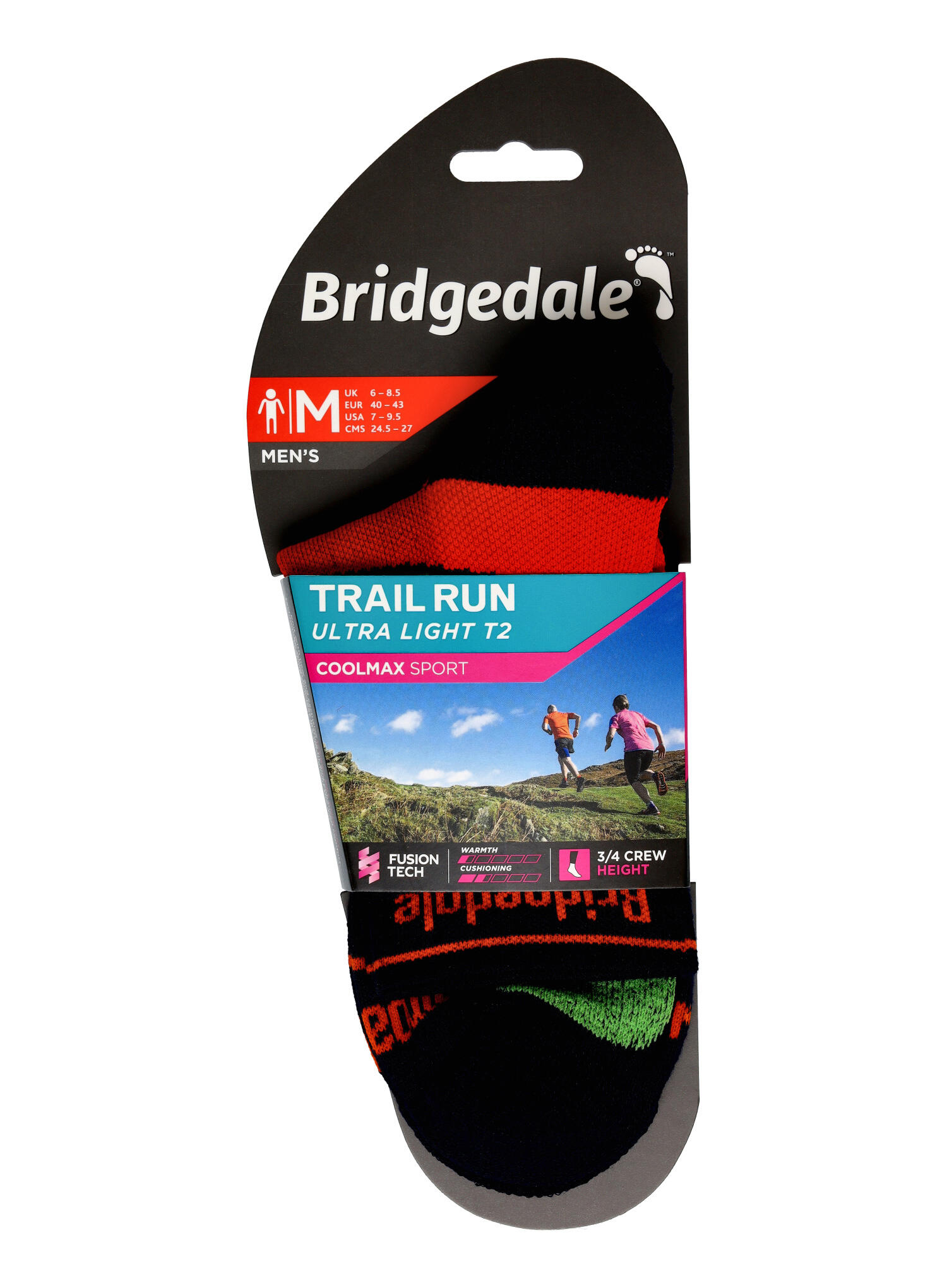 TRAIL RUN Ultralight T2 Coolmax Sport 3/4 Crew Men's - Navy blue 7/7