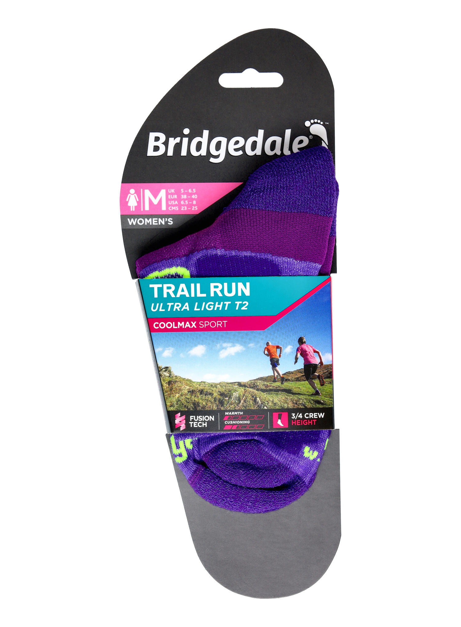 Bridgedale - Chaussettes de course ultralégères Coolmax Sport Crew pour femmes 6/6