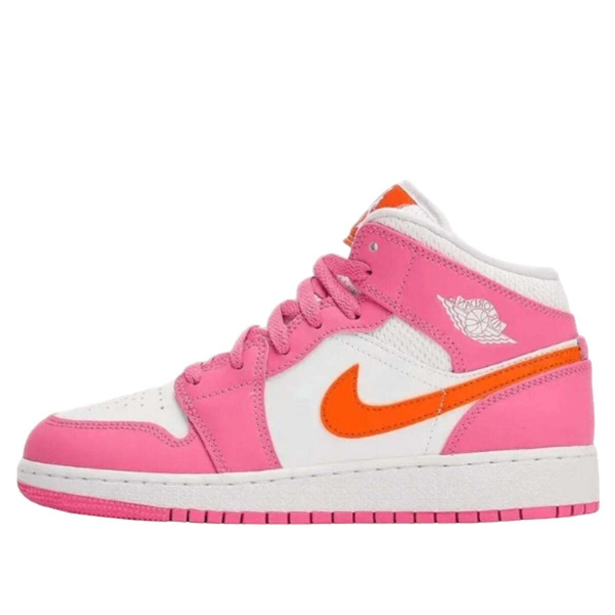 Jordan - Chaussures  1 Mid Pinksicle Safety Orange - Baskets - Rose - 38 S - Decathlon
