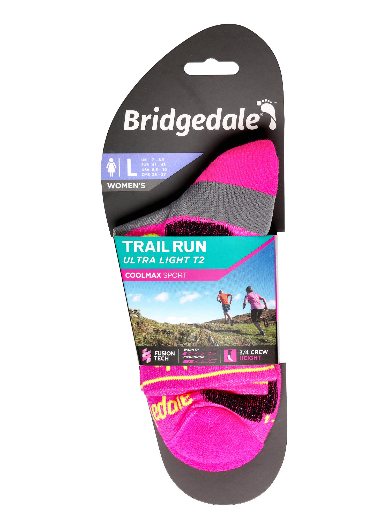 Bridgedale - Chaussettes de course ultralégères Coolmax Sport Crew pour femmes 6/6