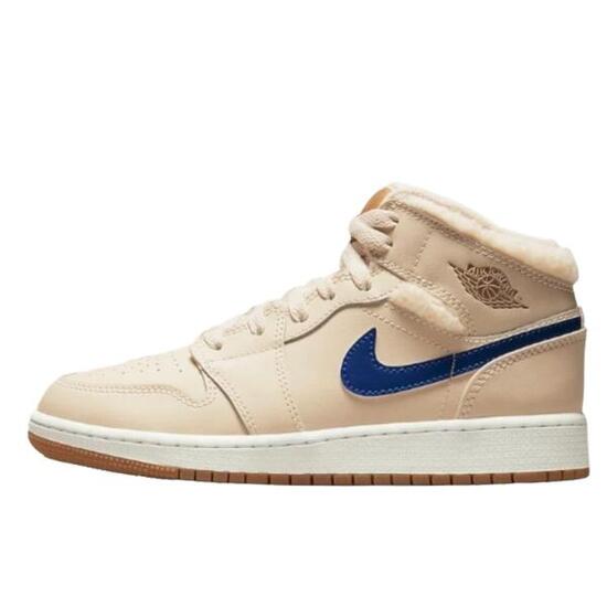 Zapatillas 1 Mid Fleece Pearl White