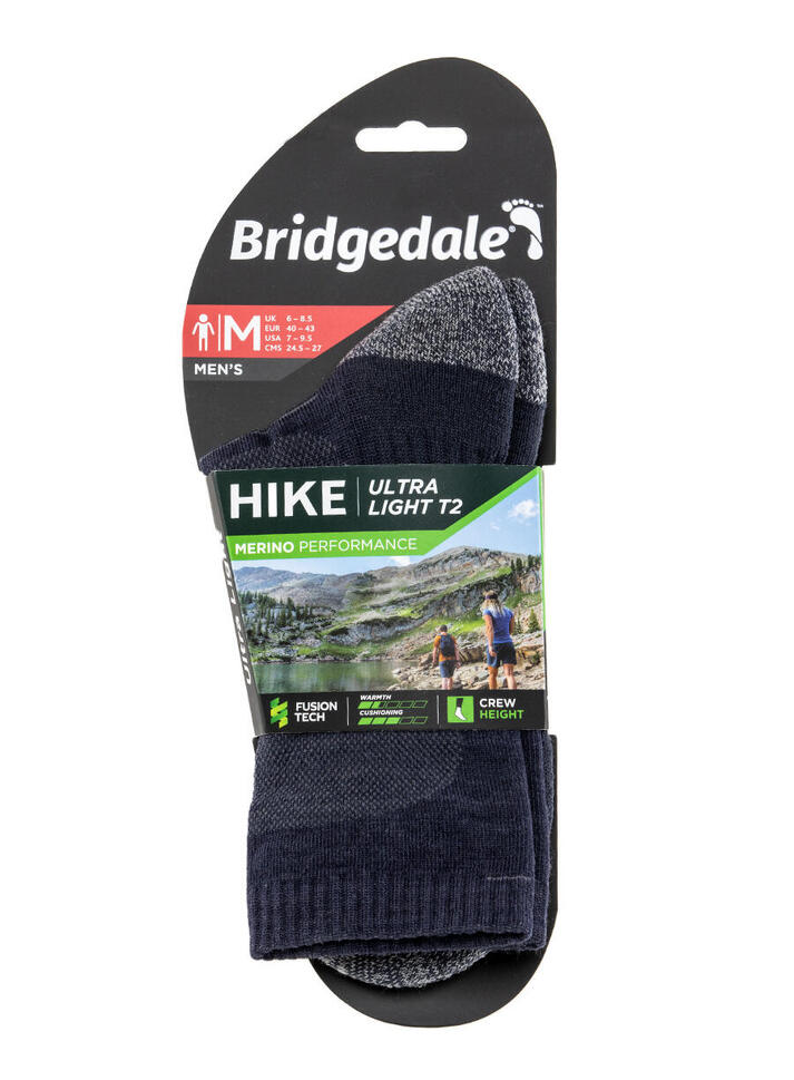 Skarpety w góry Bridgedale Hike Ultra Lt T2 Merino P Crew