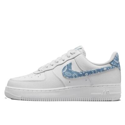 Zapatillas Air Force 1 Low '07 Essential White Worn Blue Paisley
