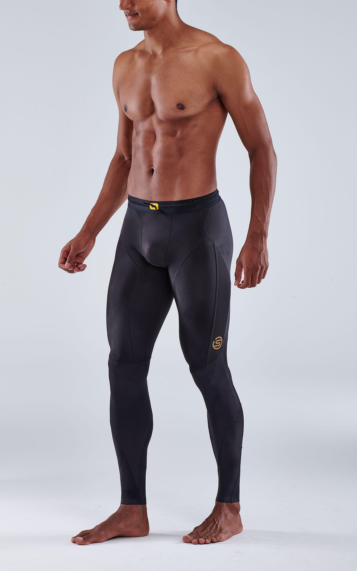 Skins Series-5 Mens Black Long Tights | Decathlon