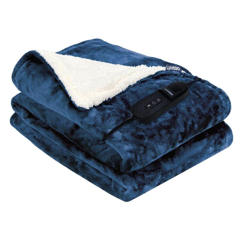 Couverture chauffante électrique XL avec polaire/Sherpa | Couverture pour 1