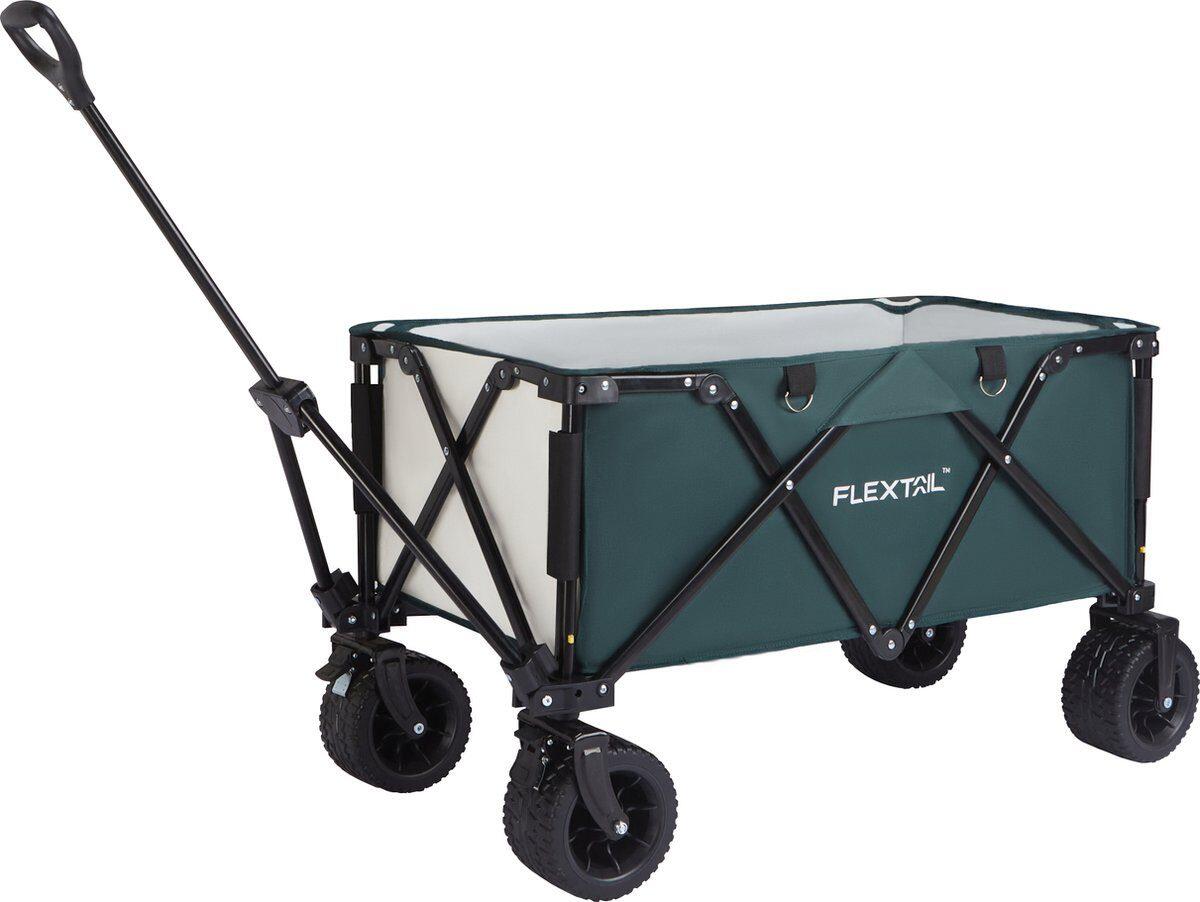 FLEXTAIL Bolderkar Opvouwbaar Ezy Wagon - Tot 100KG - Wielen Loskoppelbaar - Zwart