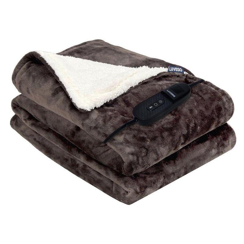 Couverture chauffante électrique XL avec polaire/Sherpa | Couverture pour 1
