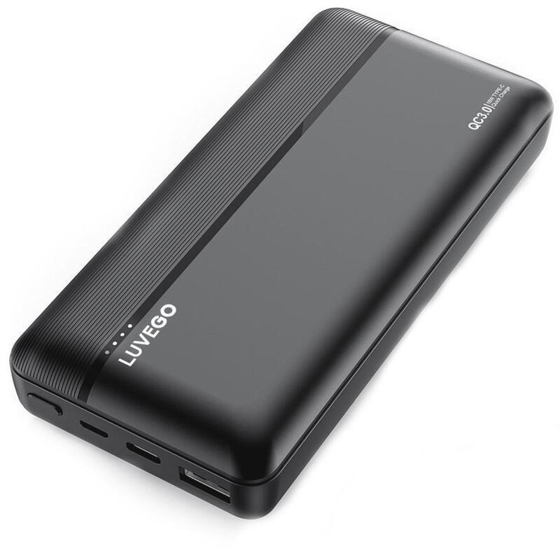 20000 mAh Powerbank - Connexion USB, USB-C ánd Micro-USB avec charge rapide -