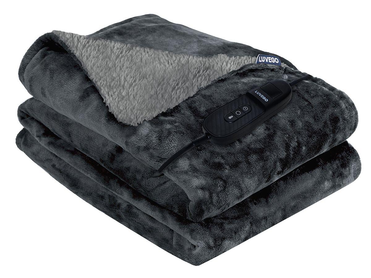 LUVEGO Luvego Electric Overblanket Heat Blanket XL mit Fleece/Sherpa | 1 Person Wrap
