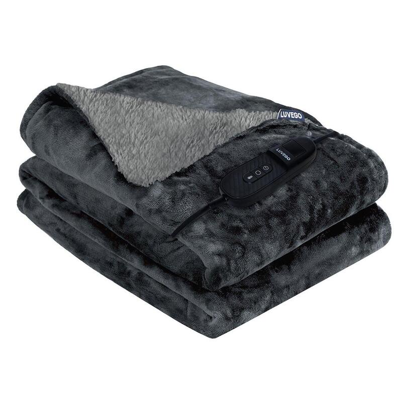 Couverture chauffante électrique XL avec polaire/Sherpa | Couverture