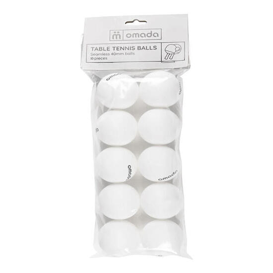 Balle de tennis de table Omada 40 mm blanc lot de 10