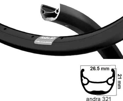 Ryde andra 321 velg 26x1.75 (559) disc 32g zwart