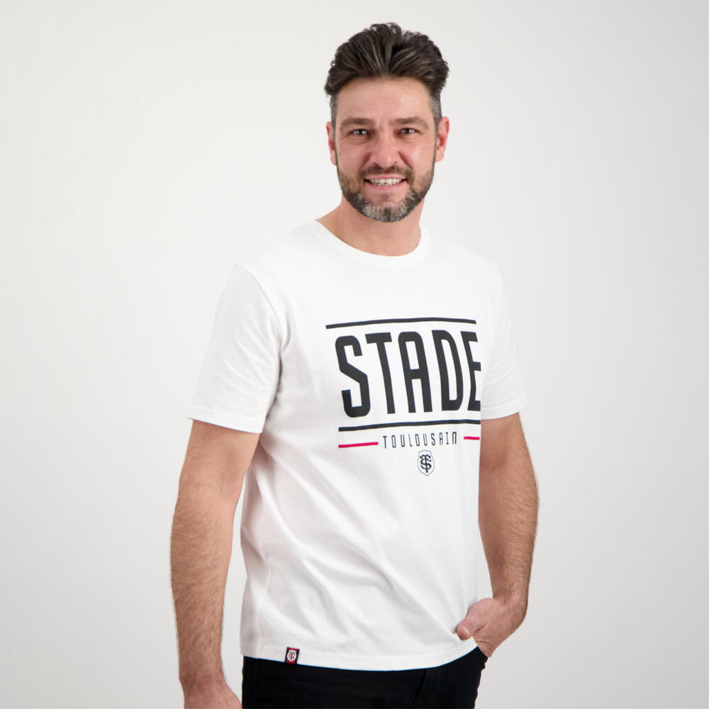 T-shirt Uomo Create Stade Toulousain Bianca 3/4