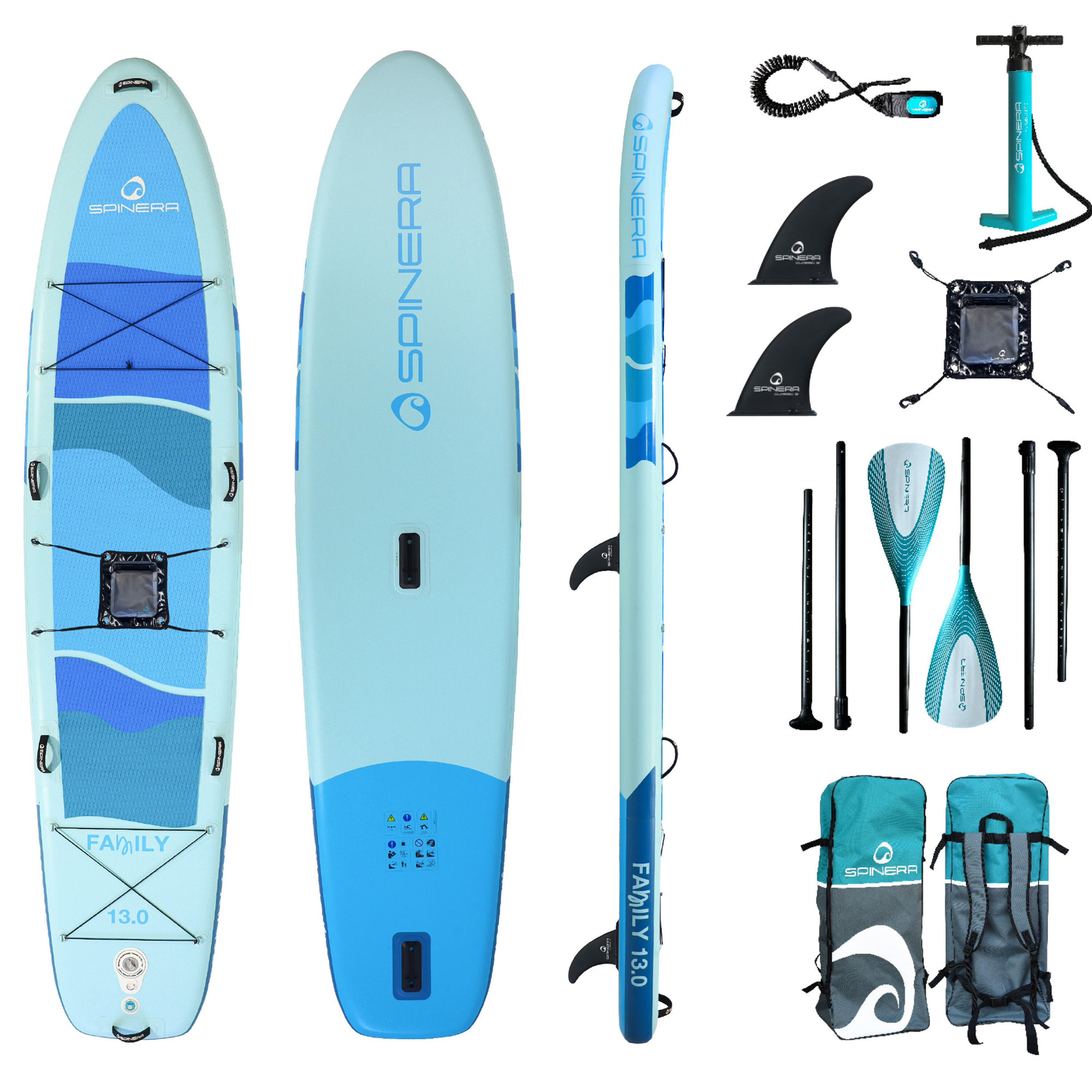 SPINERA Spinera Family Sup 13.0 - 397x86x15cm | Alone or Tandem | Set | extra. Zubehör