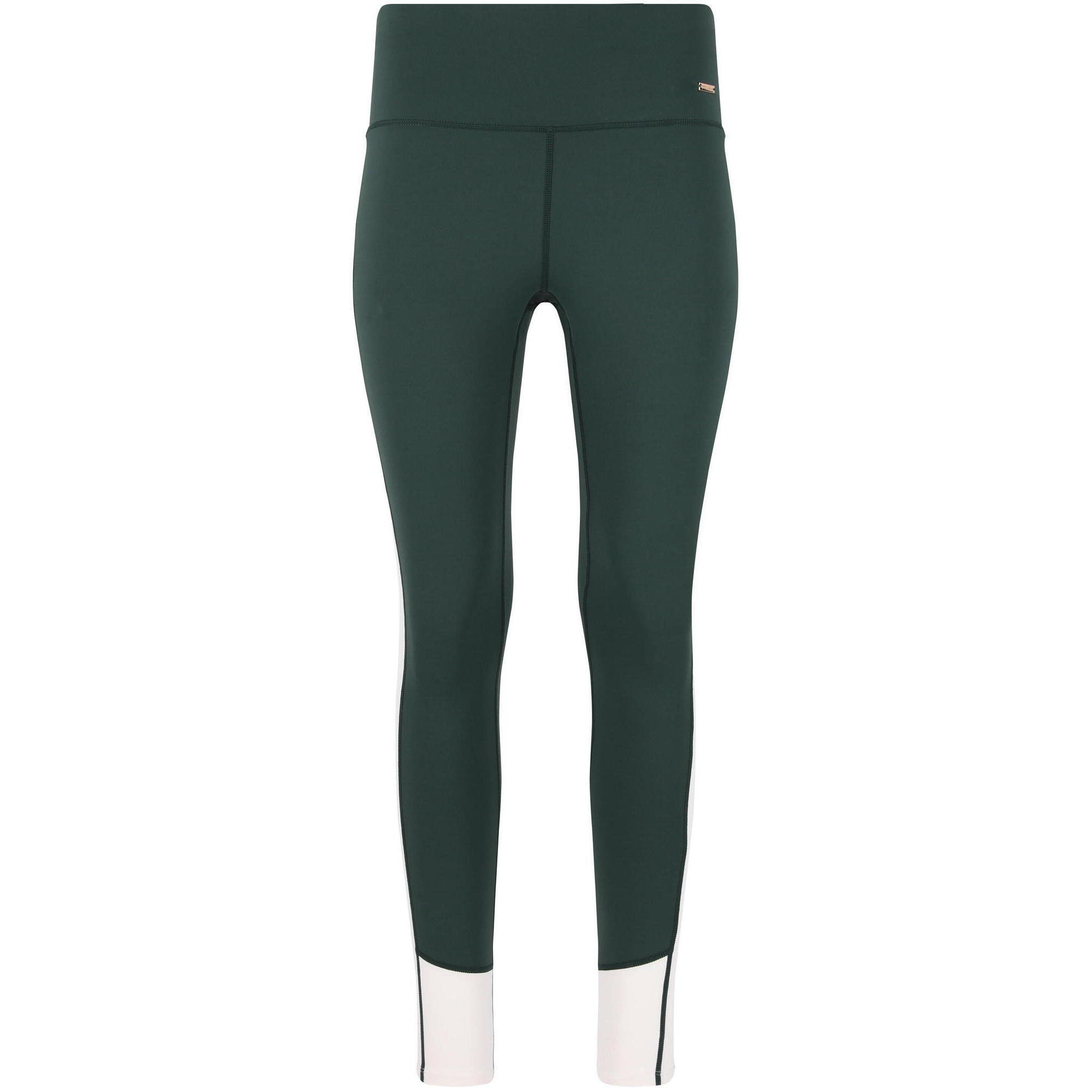 Athlecia - Legging Femme Athlecia Aspasia - Collant De Running - Blanc|vert - 40 - Decathlon