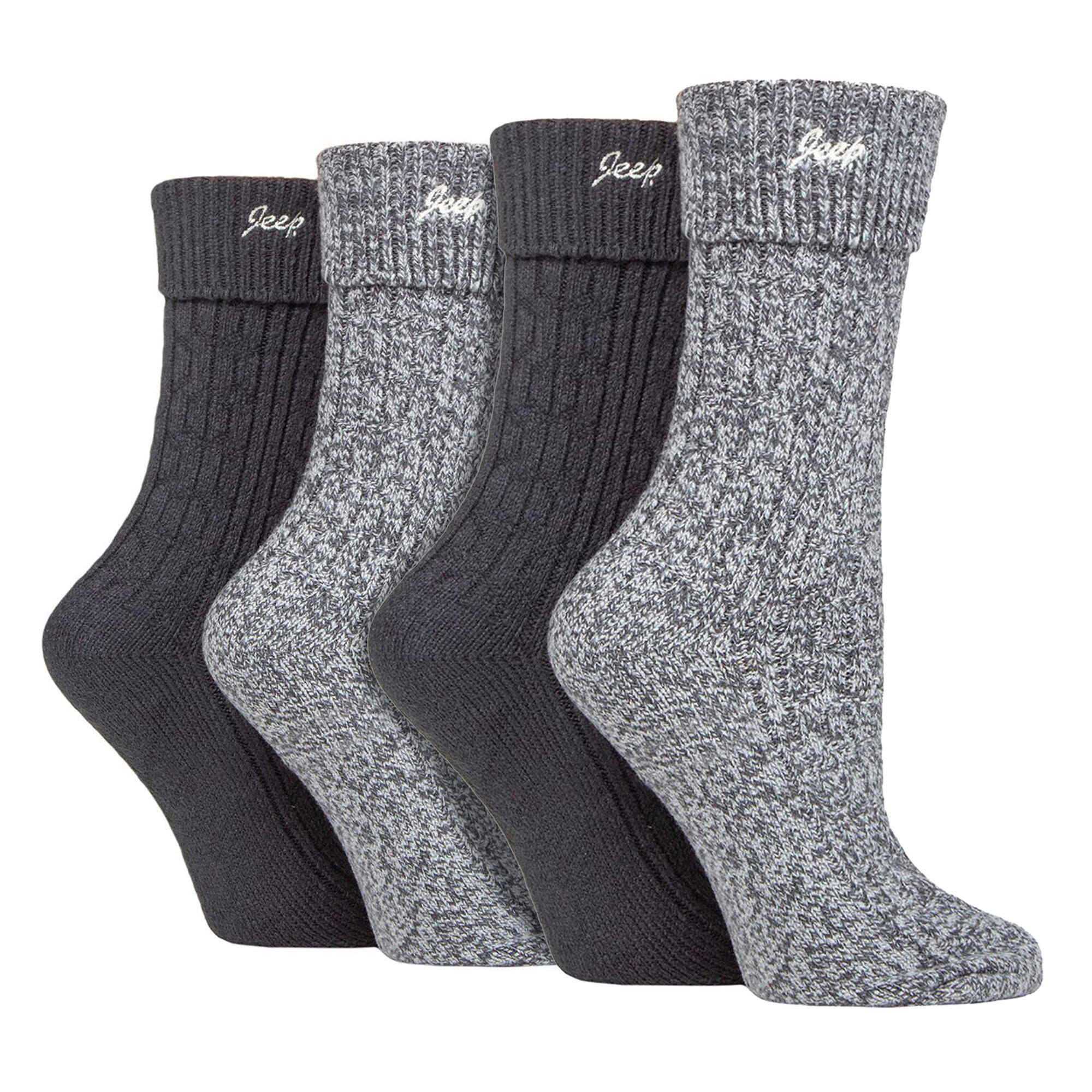 JEEP Ladies 4 Pack Super Soft Walking Boot Socks | Outdoor Socks for Hiking