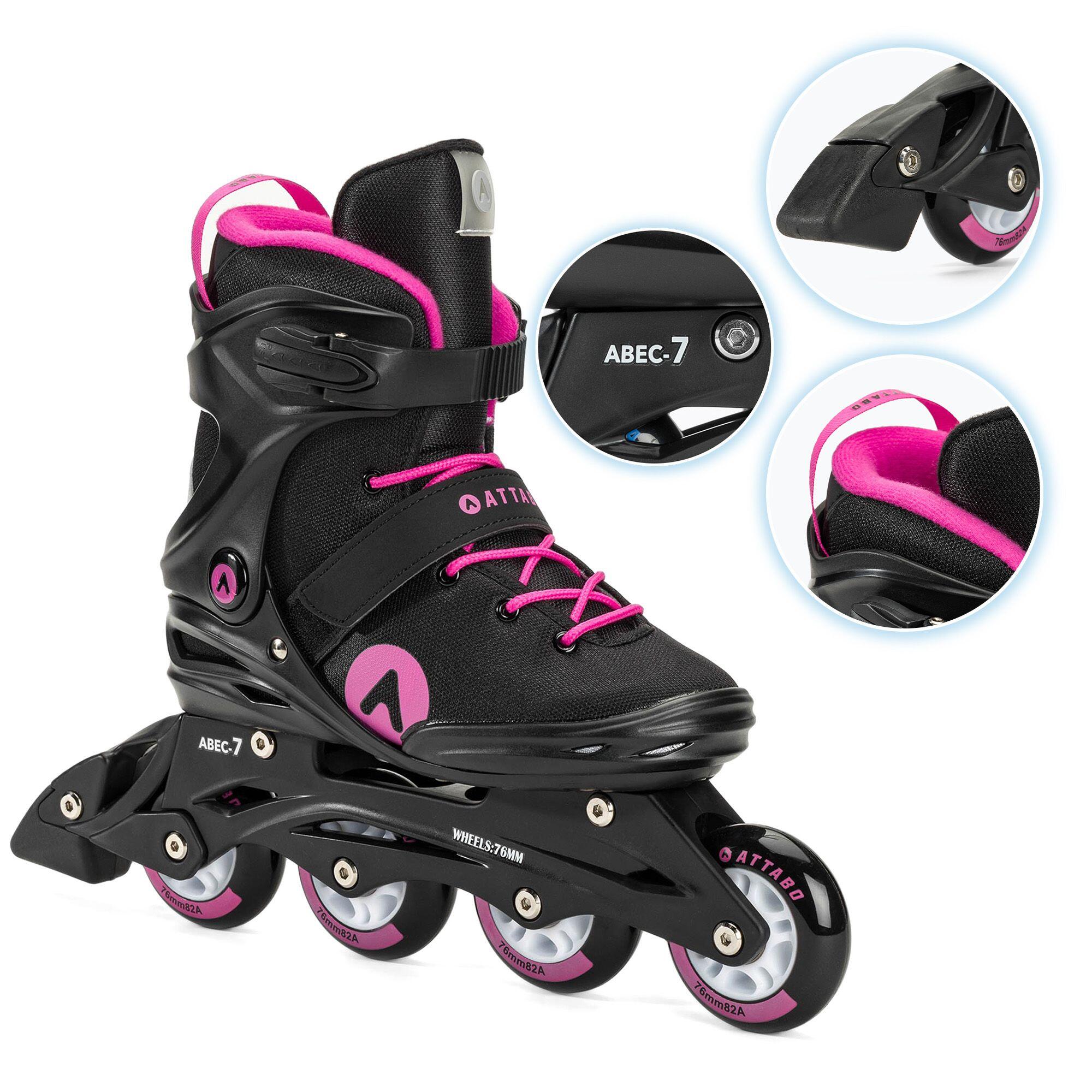 Attabo - Attabo Patins À Roulettes Cyclone Femme - Rollers En Ligne - Noir - 37 - Decathlon
