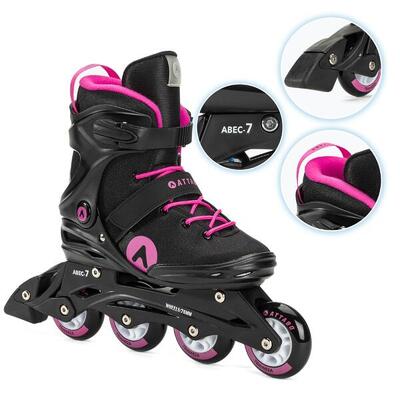 Rolki damskie ATTABO Cyclone Czarne Rekreacyjne ABEC-7 Koła 76mm 82A PU
