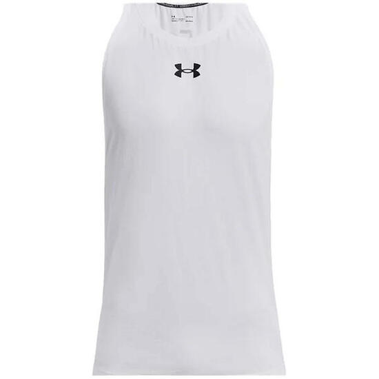 Camiseta sin mangas UA Zone para hombre Under Armour blanco y negro