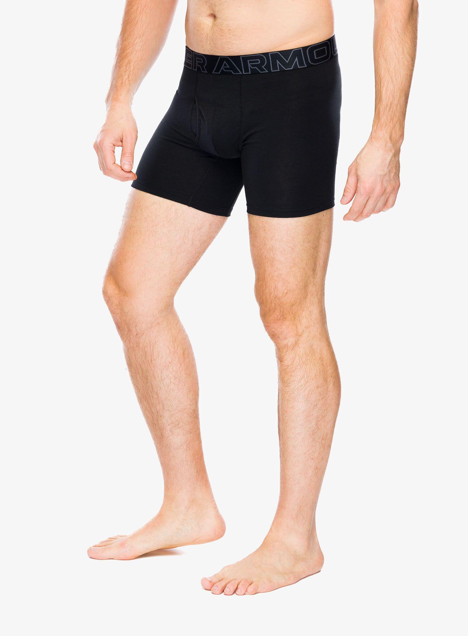 Boxer da uomo Confezione da 3 Under Armour M Perf Cotton 6in Grigio Grigio 3/7