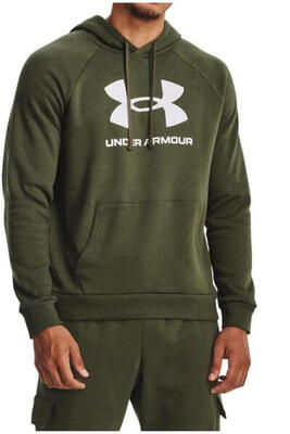 Heren sweater met capuchon en fleece logo van under armour