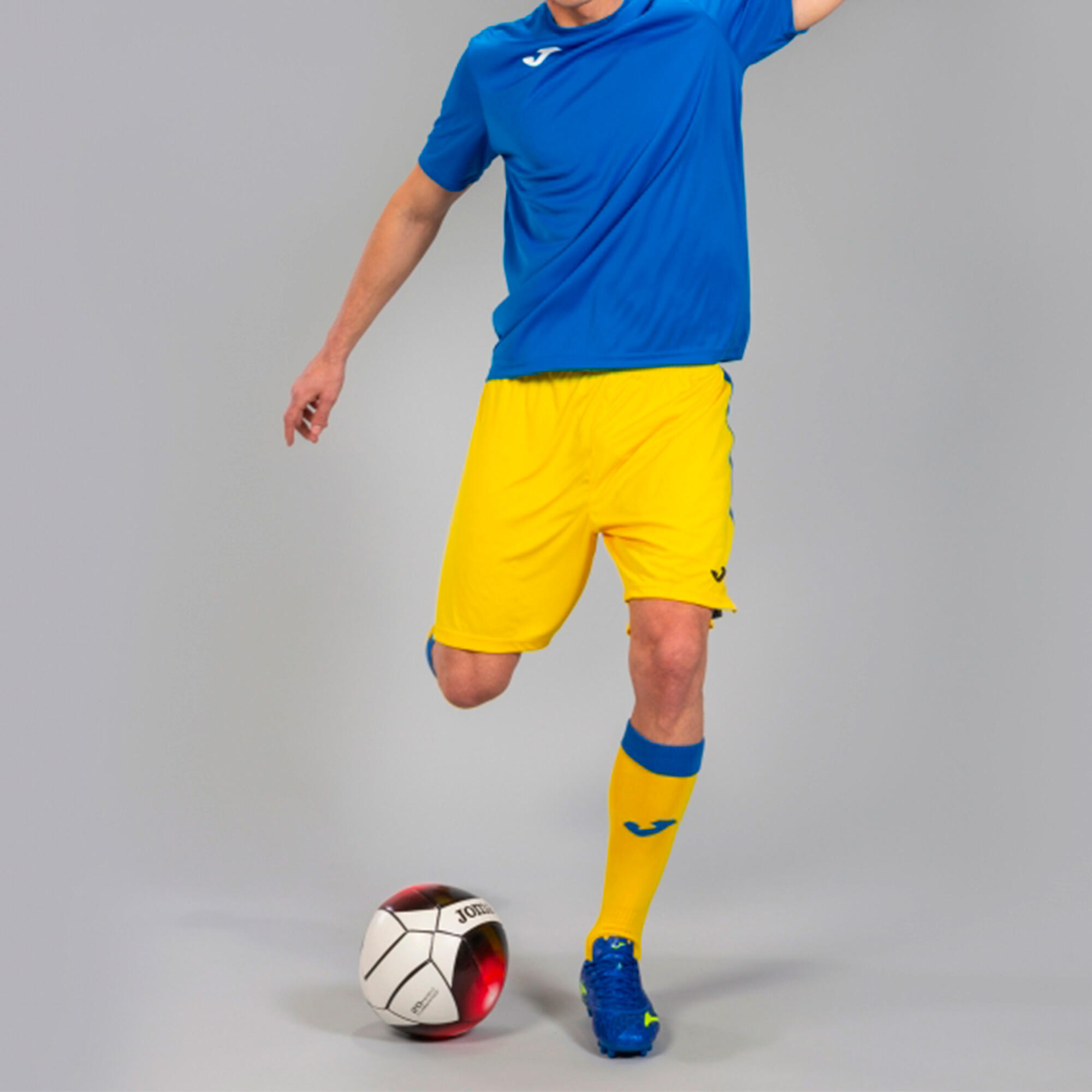 Maillot Manches Courtes Football Homme Joma Combi Bleu Roi 7/7