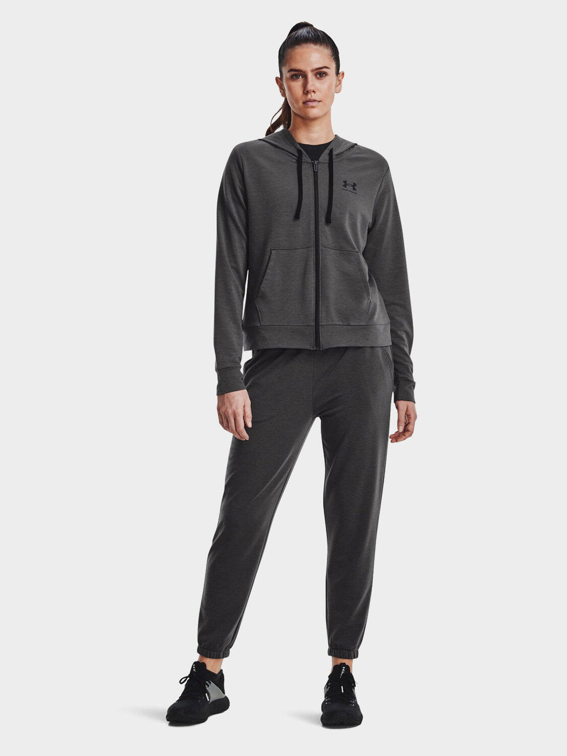 Felpa da allenamento Under Armour Rival Terry Full Zip con cappuccio da donna 3/7