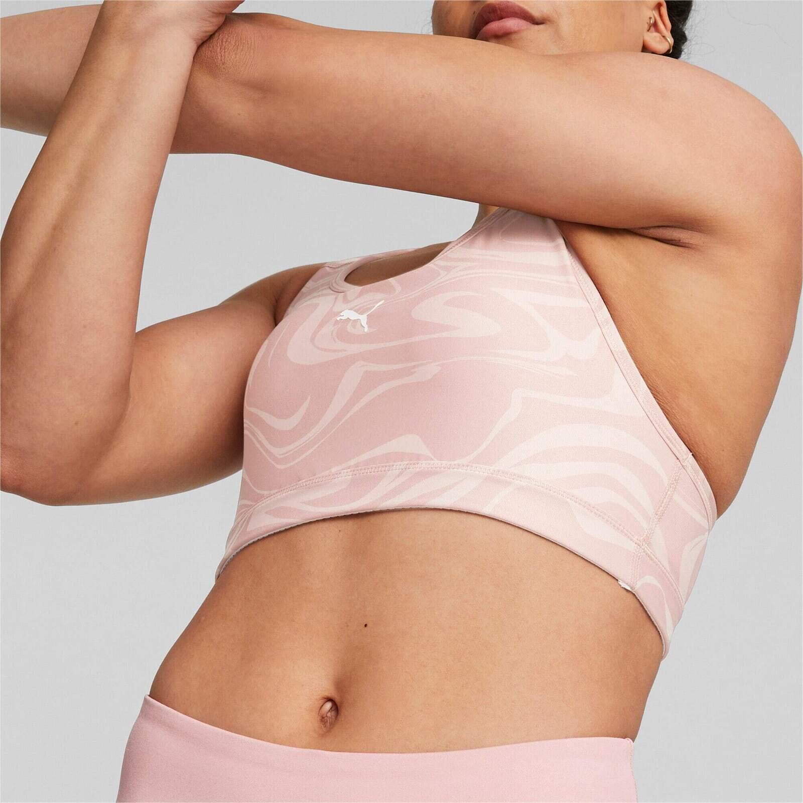 Beha Puma Mid Impact 4keeps Graphic Bra Pm Future, Roze, Dames 3/5