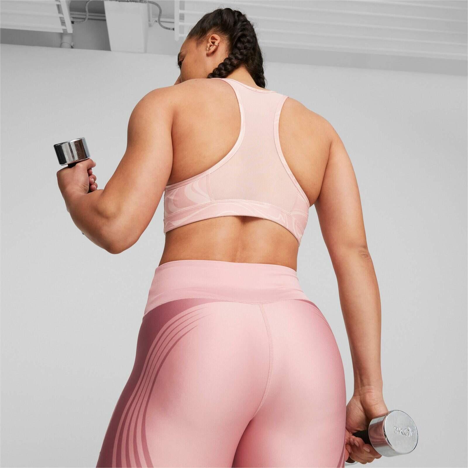 Beha Puma Mid Impact 4keeps Graphic Bra Pm Future, Roze, Dames 2/5