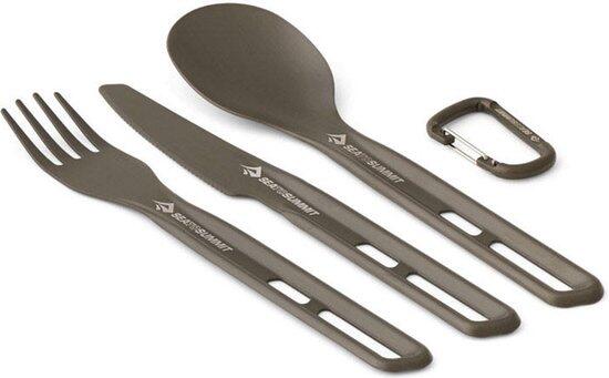 Posate Campeggio Set Sea To Summit Frontier Ul Cutlery Set 3 Pezzi Grigio 3/7