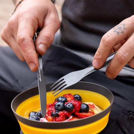 Posate Campeggio Set Sea To Summit Frontier Ul Cutlery Set 3 Pezzi Grigio 2/7