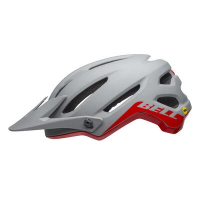 4forty mips fietshelm - grijs/rood