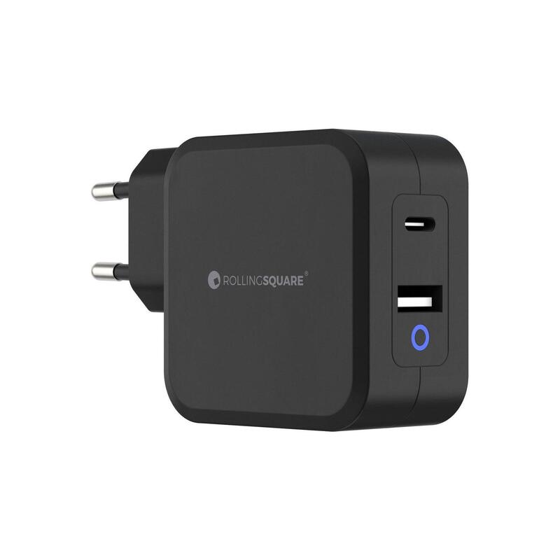 Încărcător GaN Rolling Square 65w - Port USB și USB-C - Încărcare rapidă