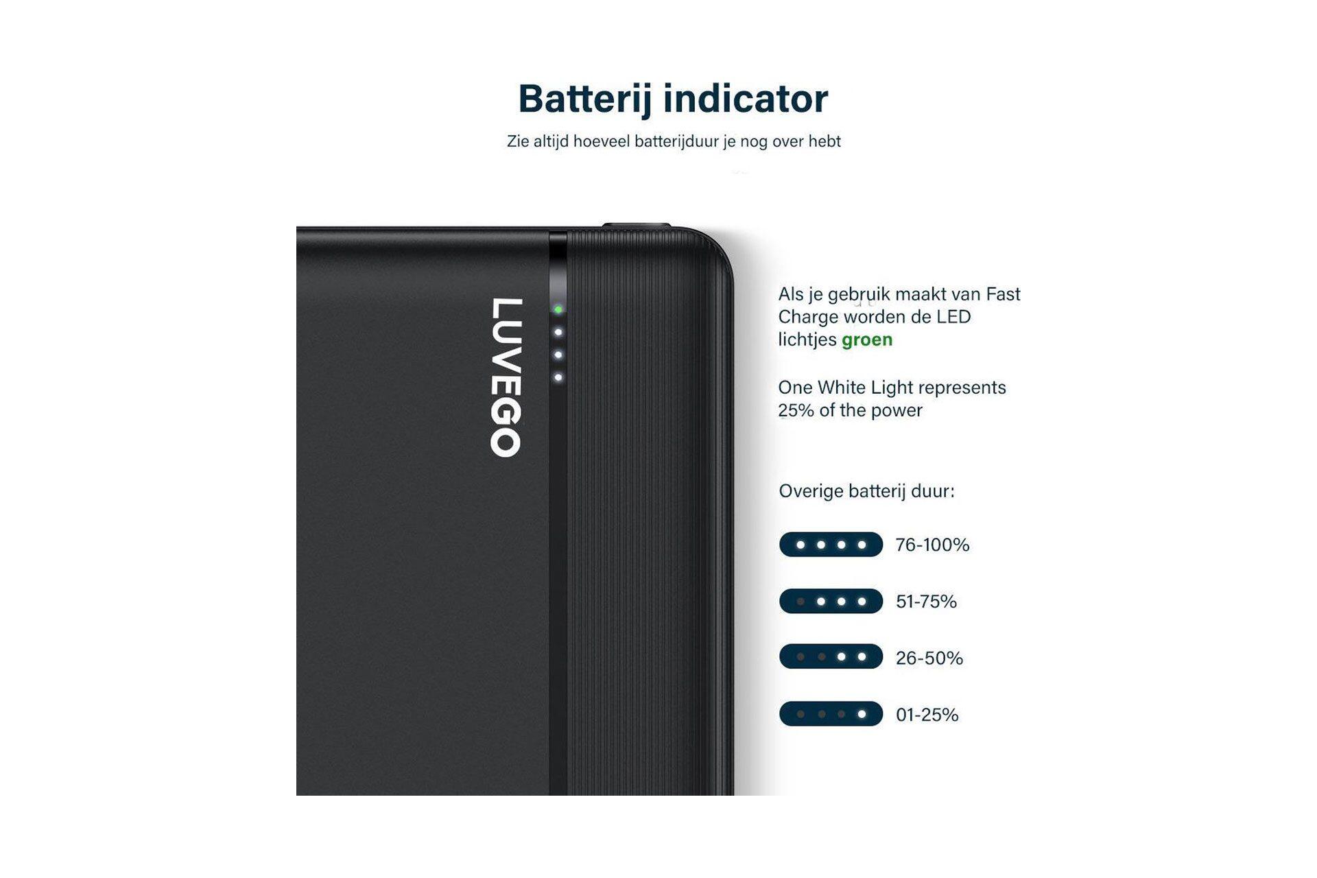 20000 mAh Powerbank - USB, USB-C ánd Micro-USB Anschluss mit Schnellladung - 4/6