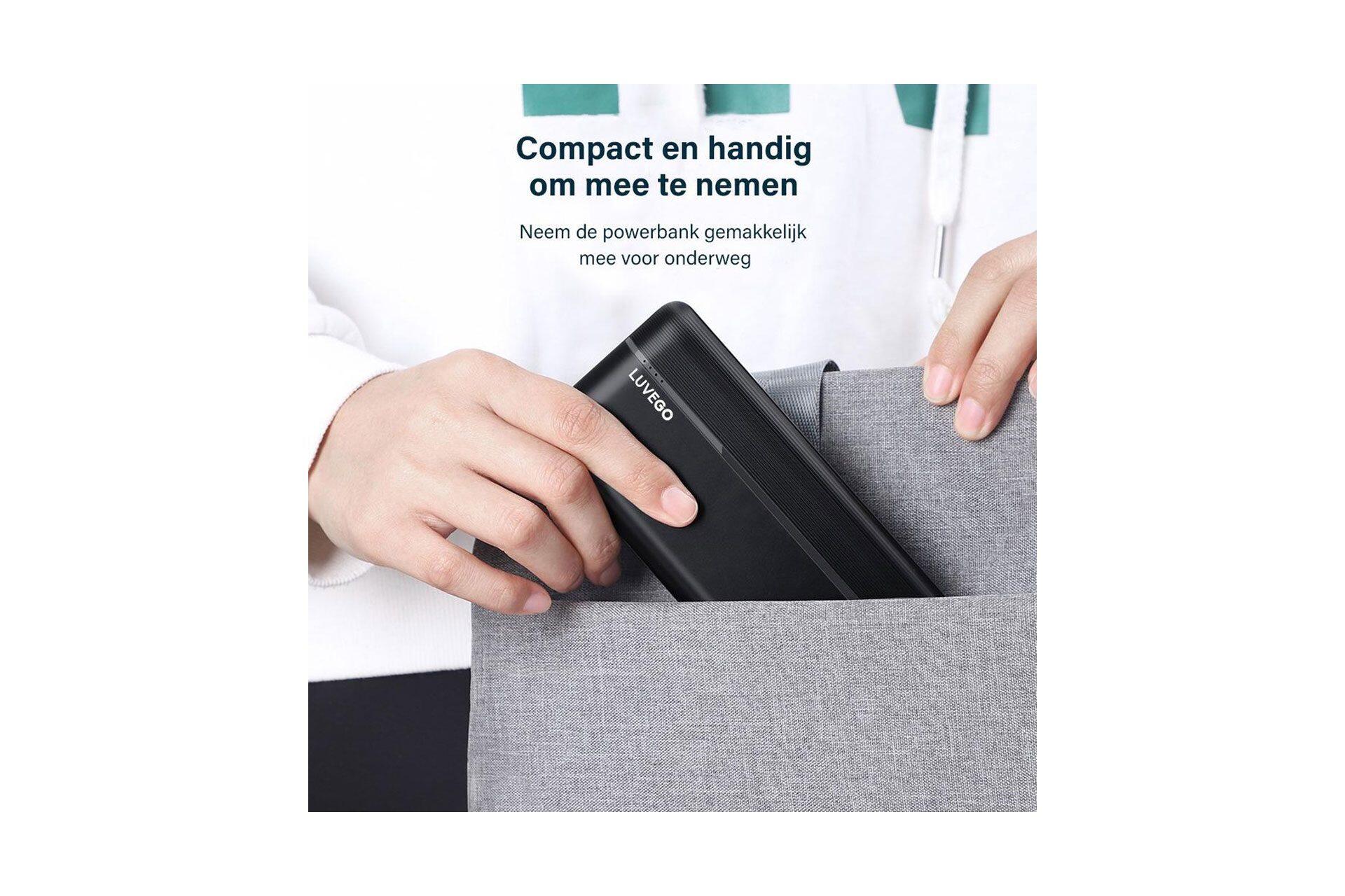 20000 mAh Powerbank - USB, USB-C ánd Micro-USB Anschluss mit Schnellladung - 5/6