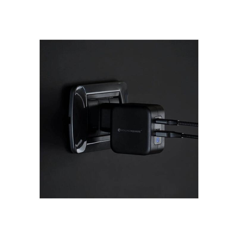 Încărcător GaN Rolling Square 65w - Port USB și USB-C - Încărcare rapidă