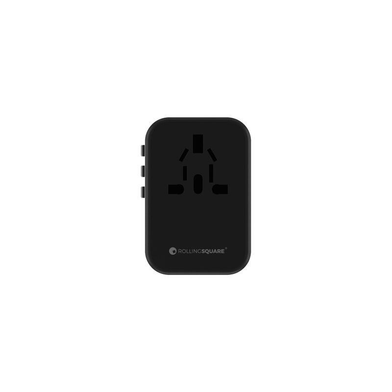 Adaptateur de voyage Rolling Square World Plug l Chargeur rapide universel de