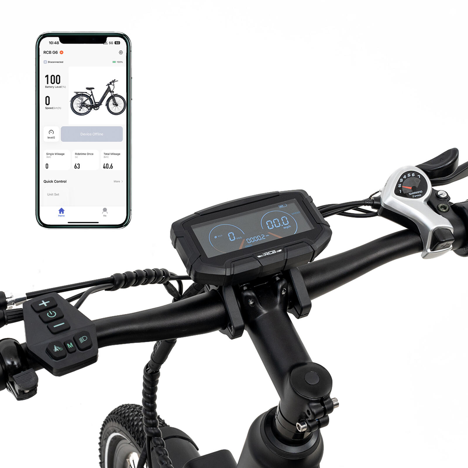 Electric City Bikes G6, E-bikes 27.5",APP&NFC,BLACK 2/7