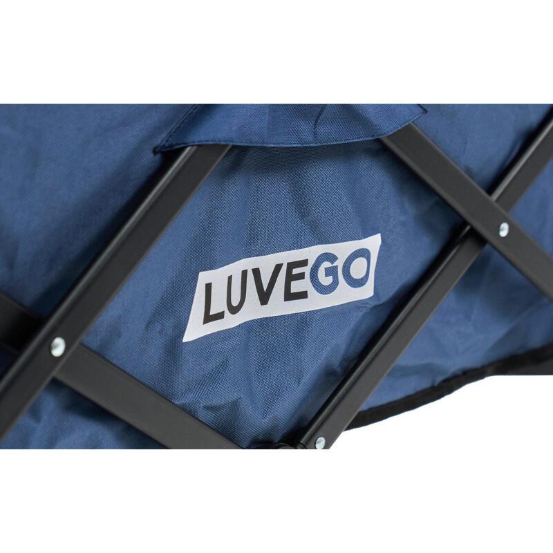 Chariot pliable - Pour matériel de camping 100 kg - Bleu foncé