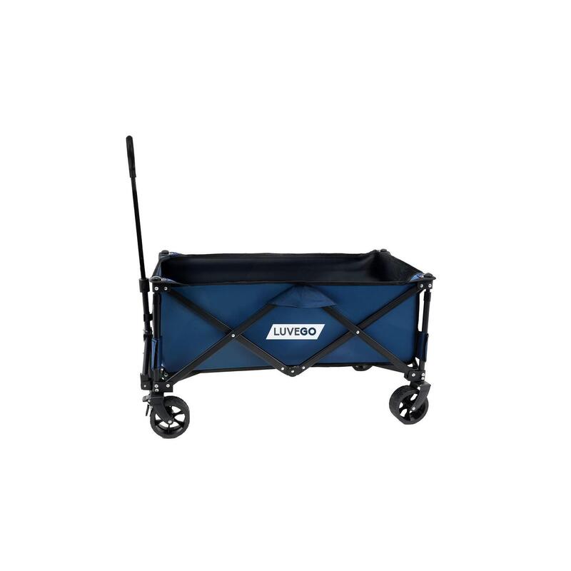Chariot pliable - Pour matériel de camping 100 kg - Bleu foncé