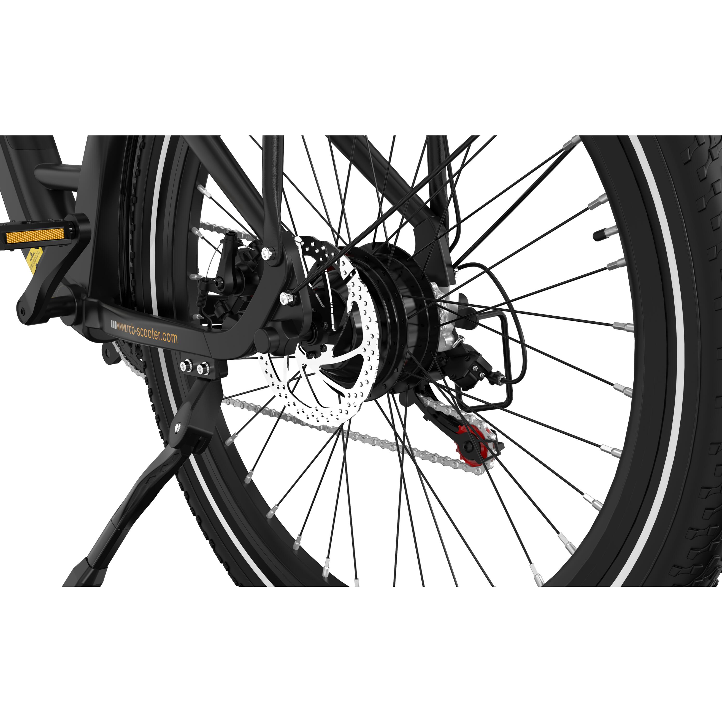 Electric City Bikes G6, E-bikes 27.5",APP&NFC,BLACK 7/7